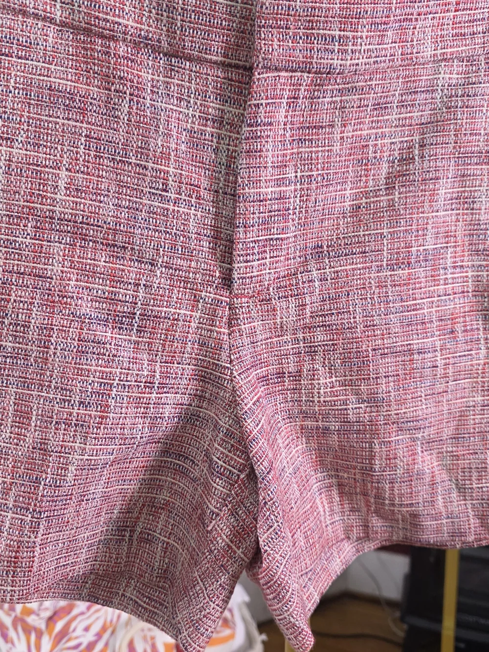 Banana Republic NWT Tweed Fringe Shorts Pink Red High Rise Sz 4